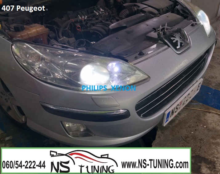 peugeot 407 xenon svetla d2s sijalica philips ugradnja novi sad tuning